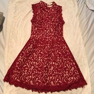 Francesca’s sm burgundy lace dress